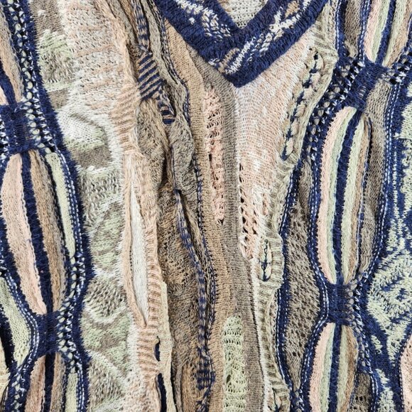 COOGI Classic Australia Medium Long Sweater Women Knit Intricate Cotton Linen - Picture 10 of 16